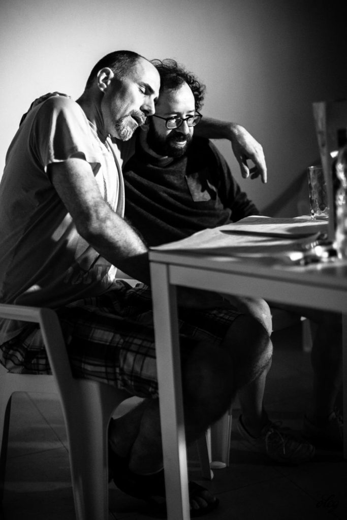 На репетиции спектакля «Невостребованный прах». Фотограф - Олег Евстафьев