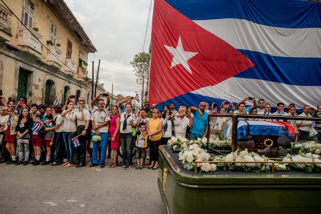 Fidel Castro's funeral procession in Santa Clara, Cuba. December 1, 2016. Tomas Munita for The New York Times