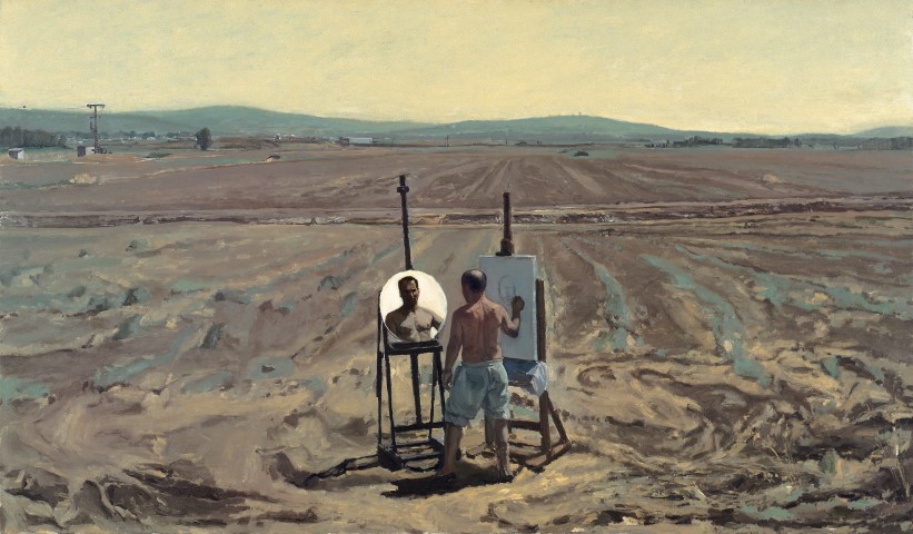 Эли Шамир. Автопортрет в пейзаже. 2001. Фоторепродукция - Ави Хай)