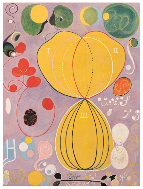 The Ten Largest, No. 7, Group IV, 1907, tempera on paper mounted on canvas, 315×234, courtesy the Hilma af Klint Foundation