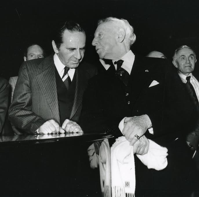 Яков Быстрицкий и Артур Рубинштейн. Предоставлено ассоциацией конкурса Артура Рубинштейна