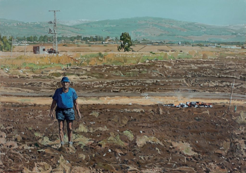 Elie Shamir Father in the Landscape with Fire, 2004 Oil on canvas, 100x150 cm UBS Art Collection (photo: Avraham Hay