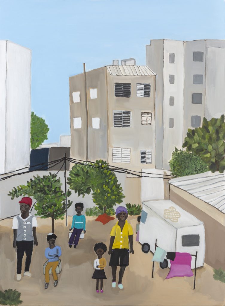 Michal Mamit Worke Untitled, 2019 Acrylic on canvas, 150x100 cm (photo: Lena Gomon)