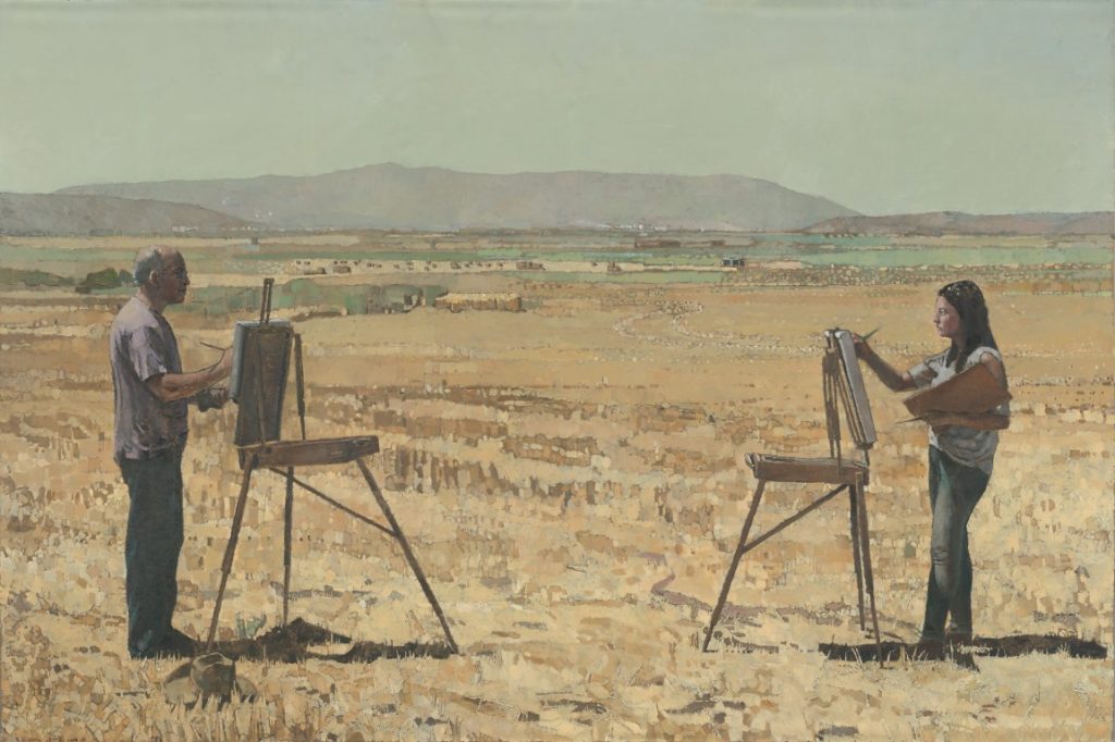 Эли Шамир. Портрет с Марам Сирахан. 2017 г. Частная коллекция. Фото - © Ури Саде.