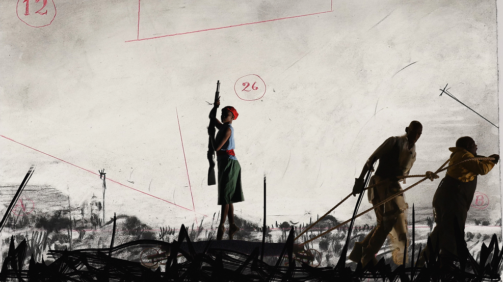 William Kentridge, More Sweetly Play the Dance, 2015. Video still, courtesy of Wendy Fisher & A4 Arts Foundation. Предоставлено пресс-отделом Тель-Авивского музея искусств.