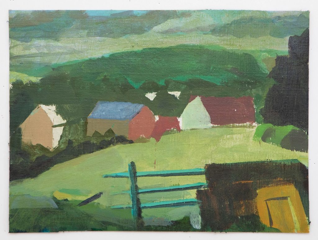 Rotem Amizur. Acrylic on canvas mounted on wood. 22X30cm