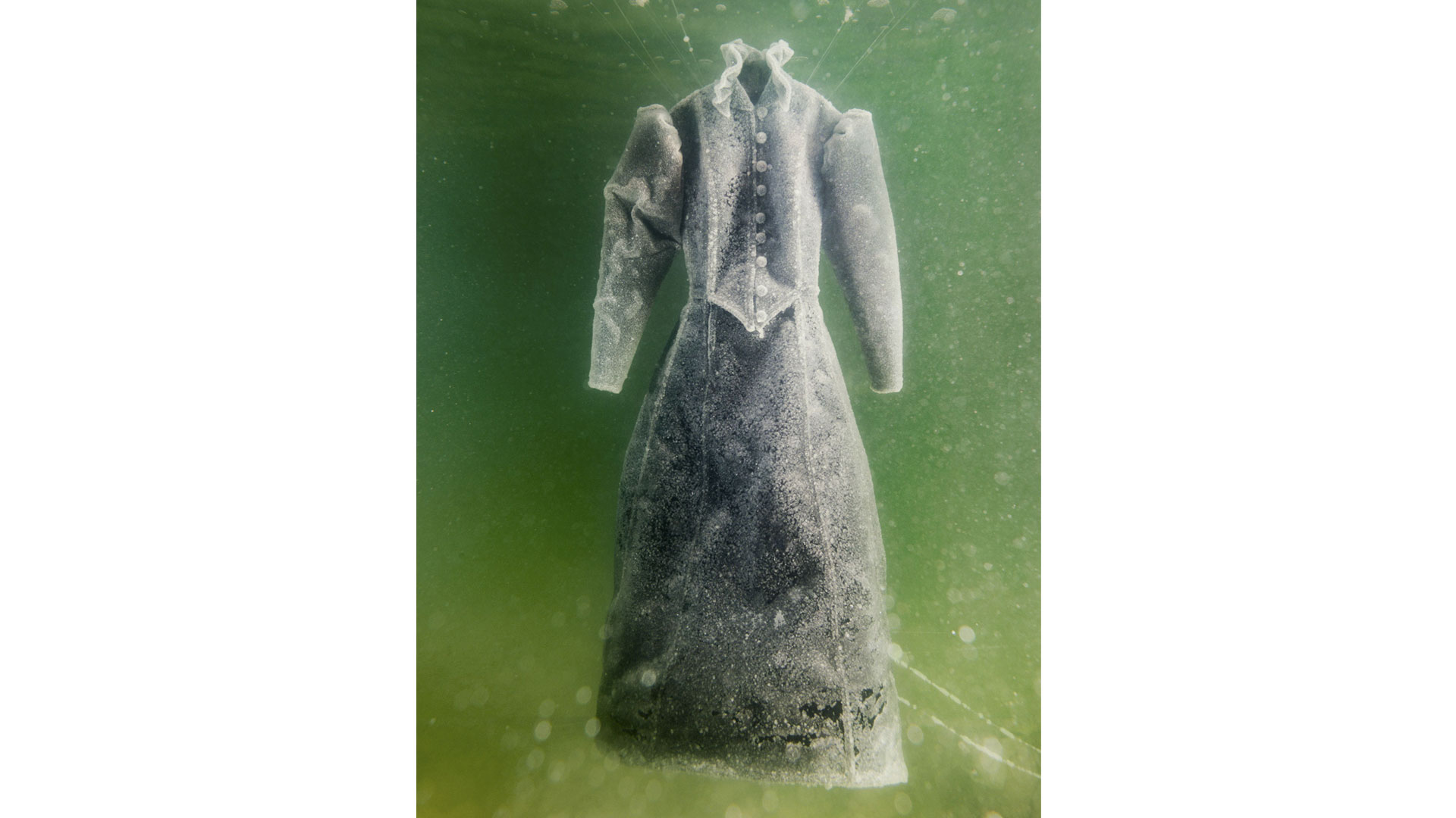 Salt Crystal Bridal Gown IV. Arсhival inject prints. 163 x 109 cm. Collection of the artist. © Sigalit Landau, Israeli