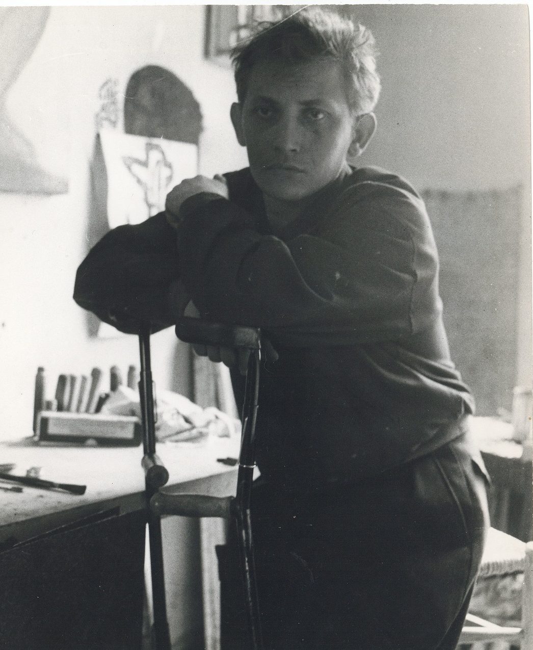 Maryan in his studio 1955-1956