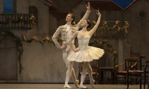 Marianela Nuñez and Vadim Muntagirov2 in The Royal Ballet’s Don Quixote. Photo by Courtesy of the Royal Opera House. Photograph by Andrej Uspenski