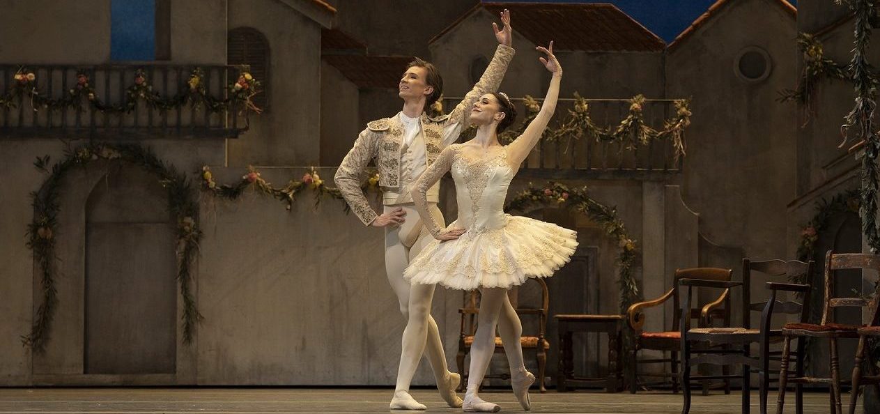 Marianela Nuñez and Vadim Muntagirov2 in The Royal Ballet’s Don Quixote. Photo by Courtesy of the Royal Opera House. Photograph by Andrej Uspenski