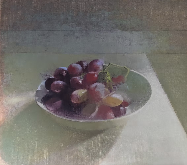 זהר טל ענבר, קערת ענבים, צבעי שמן על בד. 2023 קרדיט צילום - אור רוזנבלום (1)