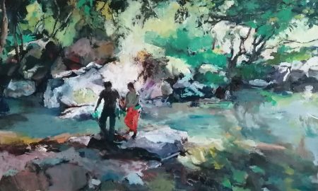 חנה דוכן, Chinese Mood II, צבעי שמן על בד, 2025. קרדיט באדיבות האמנית (1)