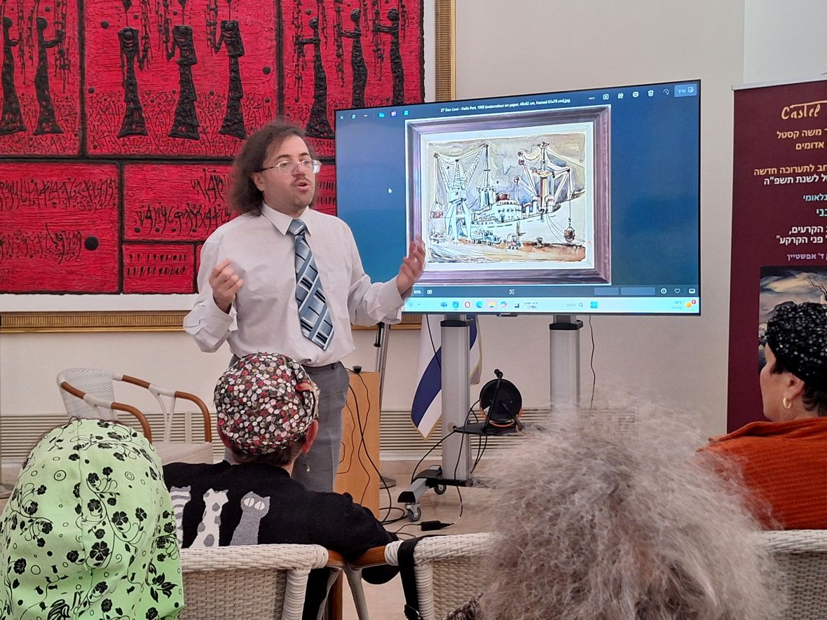 Алек Д. Эпштейн на открытии выставки Дана Ливни в Музее им. Кастеля, 2 марта 2025 года.jpg