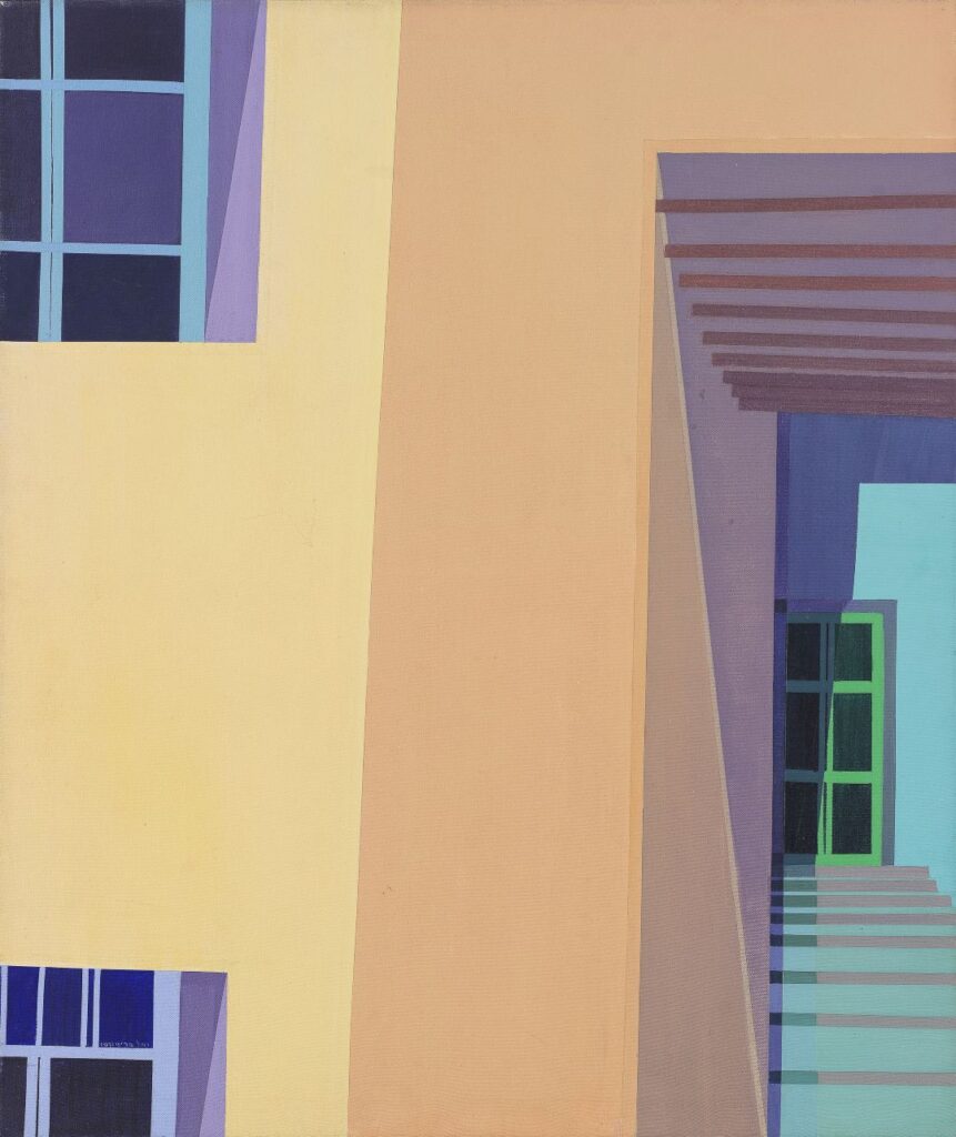 מתוך התערוכה 'האופק הצפוני' במוזיאון חיפה לאמנות - רחל שביט, קטעי מבנה, צפת, 1972. צילום אלי פוזנר